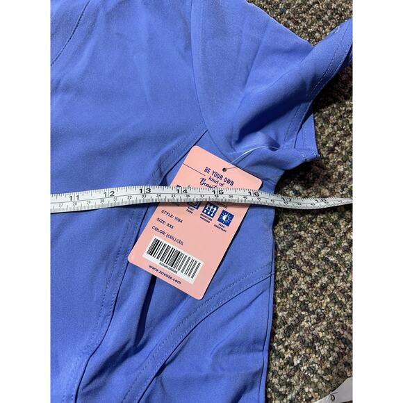 Ava Therese Scrub Top Style 1084 Color Ceil Womens XXS NWT - Picture 7 of 11